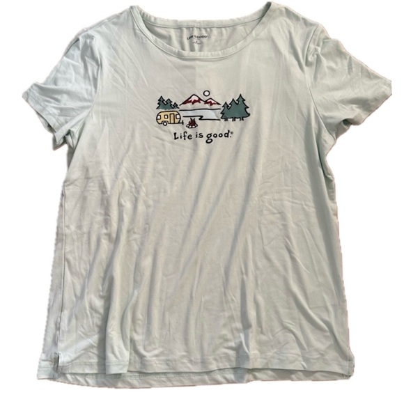 Life Is Good Other - Life Is Good Women’s Mint Green Camping Short Sleeve Sleep Shirt